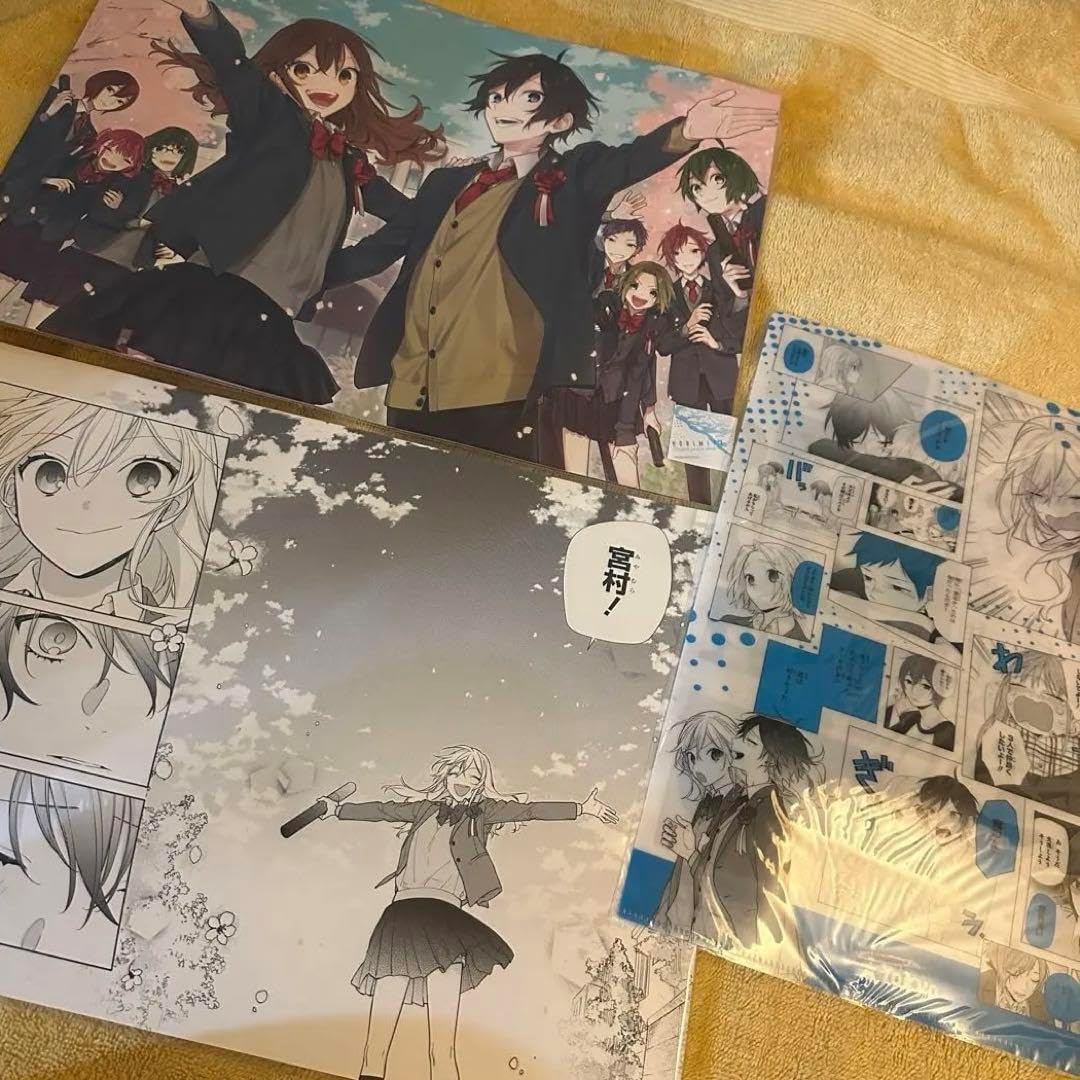 ホリミヤ 複製原稿3種、原画シート3種、画集卒アル重ね着カバー ホリミヤ